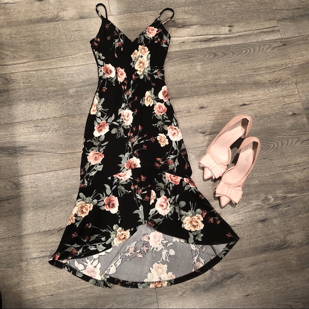 Floral High-Low Dress